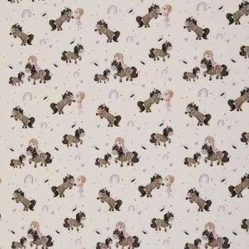 Baumwolljersey Ponys auf Vanille by Swafing by Sabine Marschall
